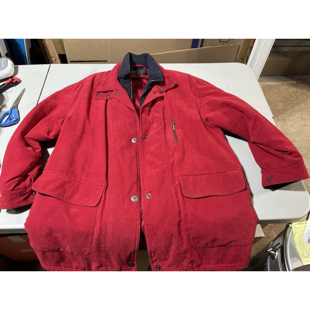 Forecaster Sport Women Medium‎ Red Zip Button Jacket Coat Insulated Water Resist